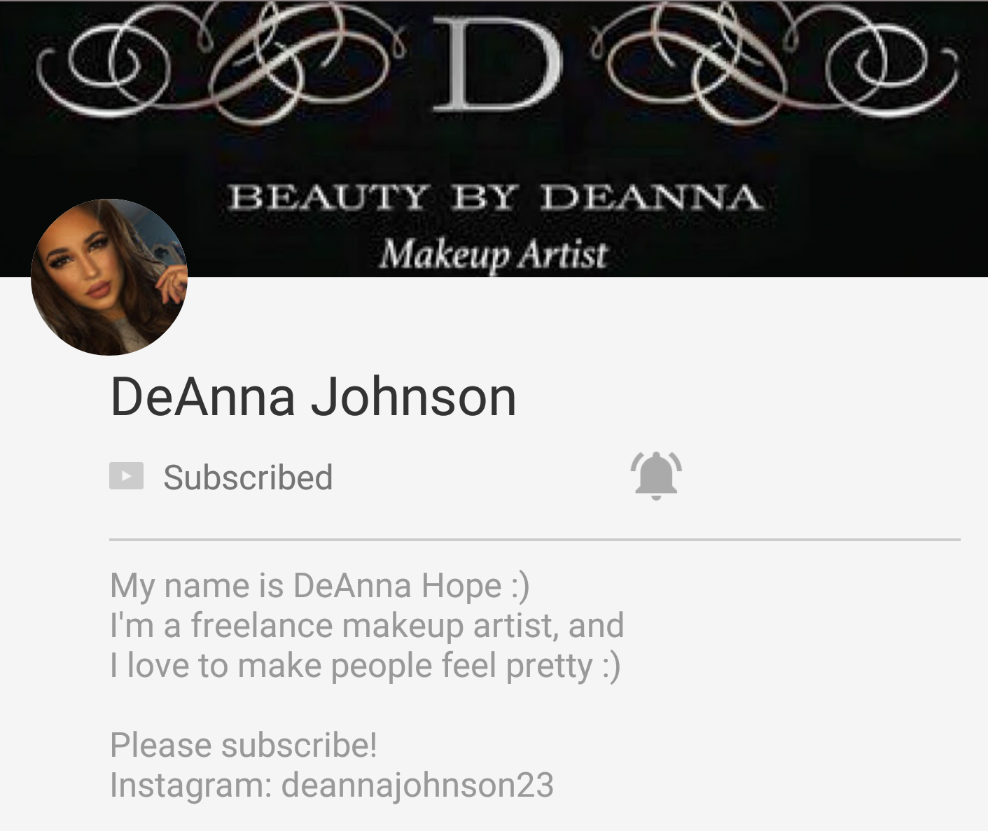 Makeup by DeAnna YouTube Channel